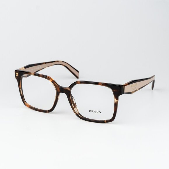 Prada Men Eyeglasses Havana Caramel Square PRB03V 07R1O1 NEW AUTHENTIC - Picture 1 of 8